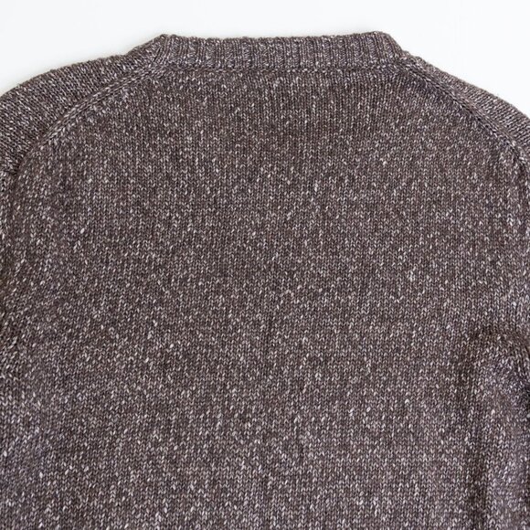 Officine Générale Marco Crewneck Sweater Brown Unisex Soft Italy - Picture 12 of 12